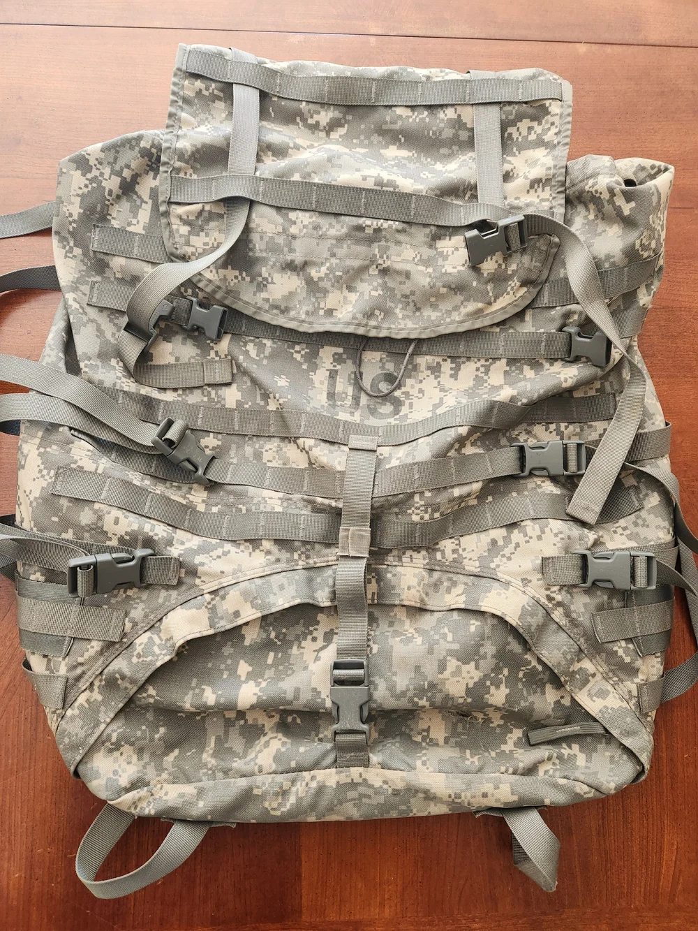 Military-Style Tactical Backpack - Digital Camo Green